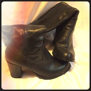 Knee high leather boots, size 9.5